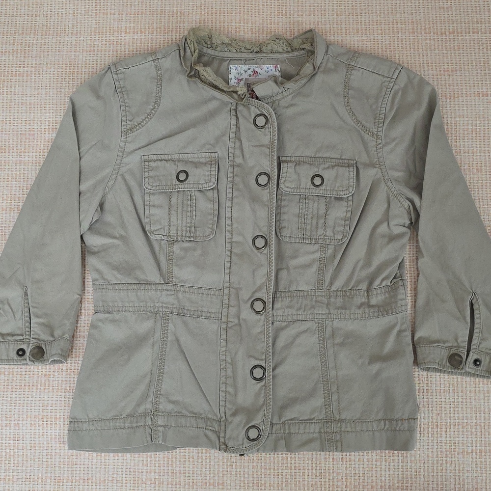 DECREE tan zip-up jacket size medium